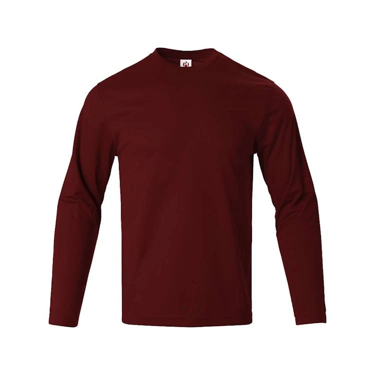 Micro Mesh Active Long Sleeve T-Shirts - Wine 3XL 1