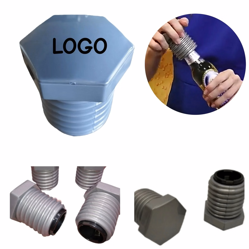 Creative Screw Shape Automatic Push Down Bottle Opener