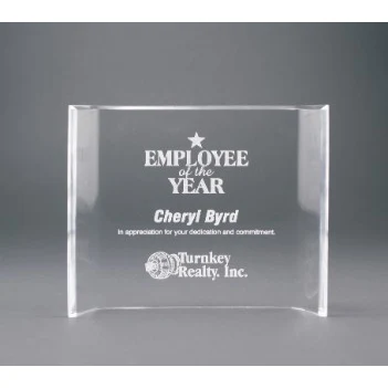 6" x 8" Clear Acrylic Crescent Award 1