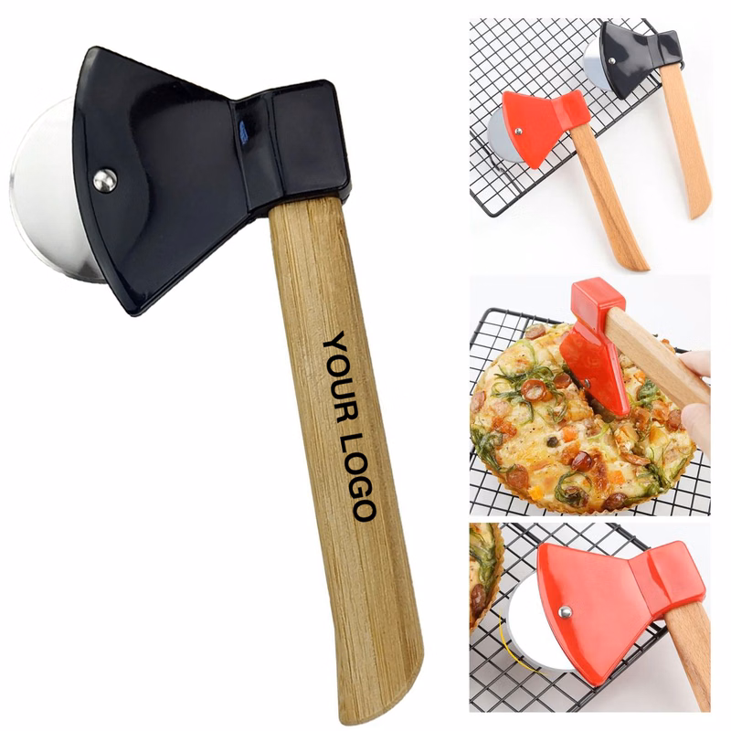 Sharp Pizza Wheel with Axe Inspired Design