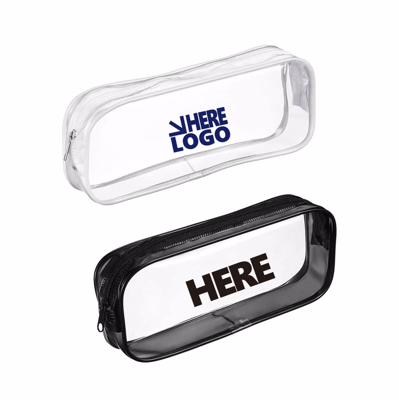Clear PVC Zipper Pencil Bag & Storage