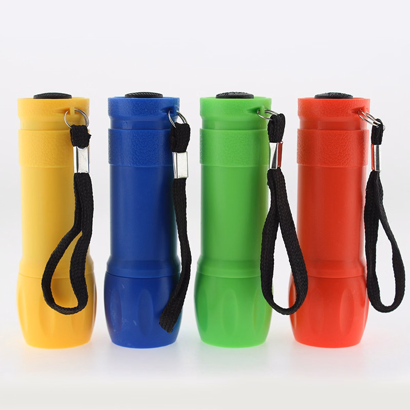9-Led Mini Flashlight With Batteries
