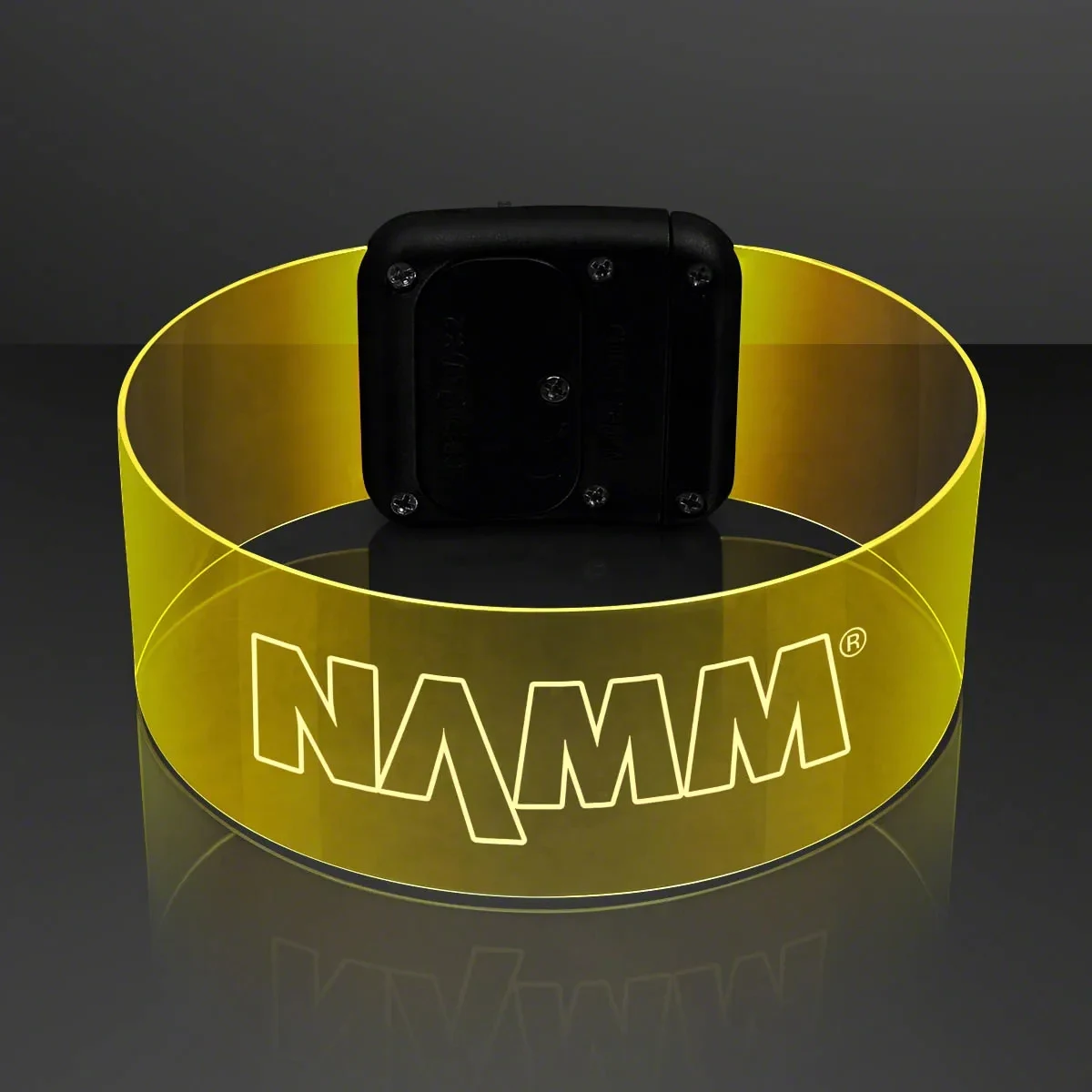 Laser Engraved - Cosmic Yellow LED Magnetic Clasp Bracelets 1