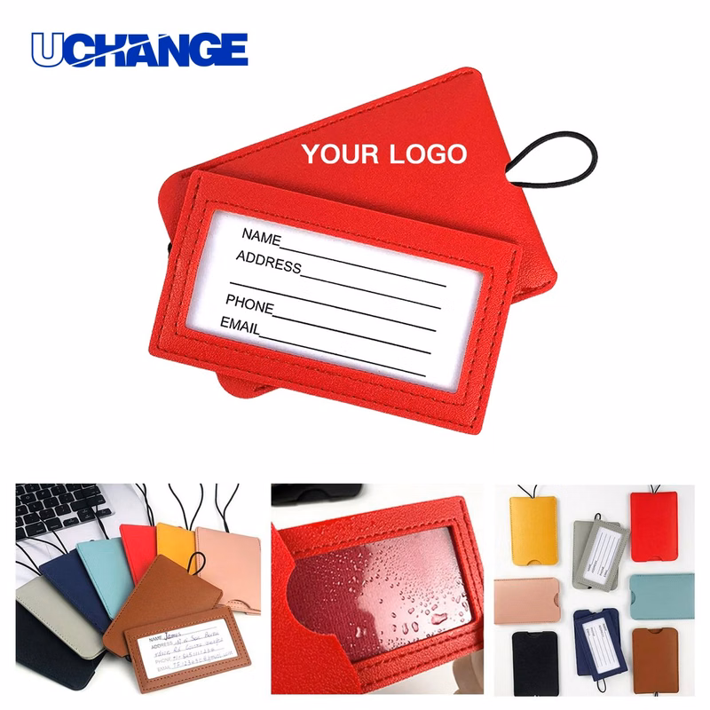 PU Luggage Tag with ID Window Compact