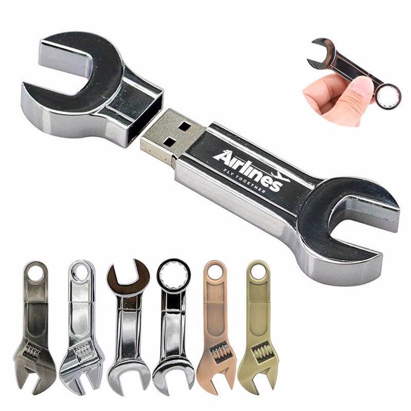 8GB Metal Wrench Shaped USB Flash Drive