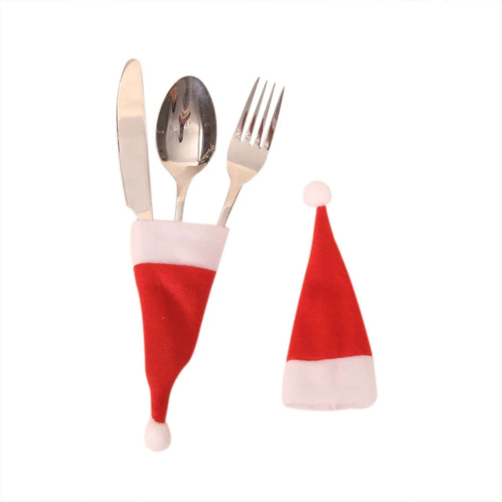 Christmas Hat Knife and Fork Holder 1