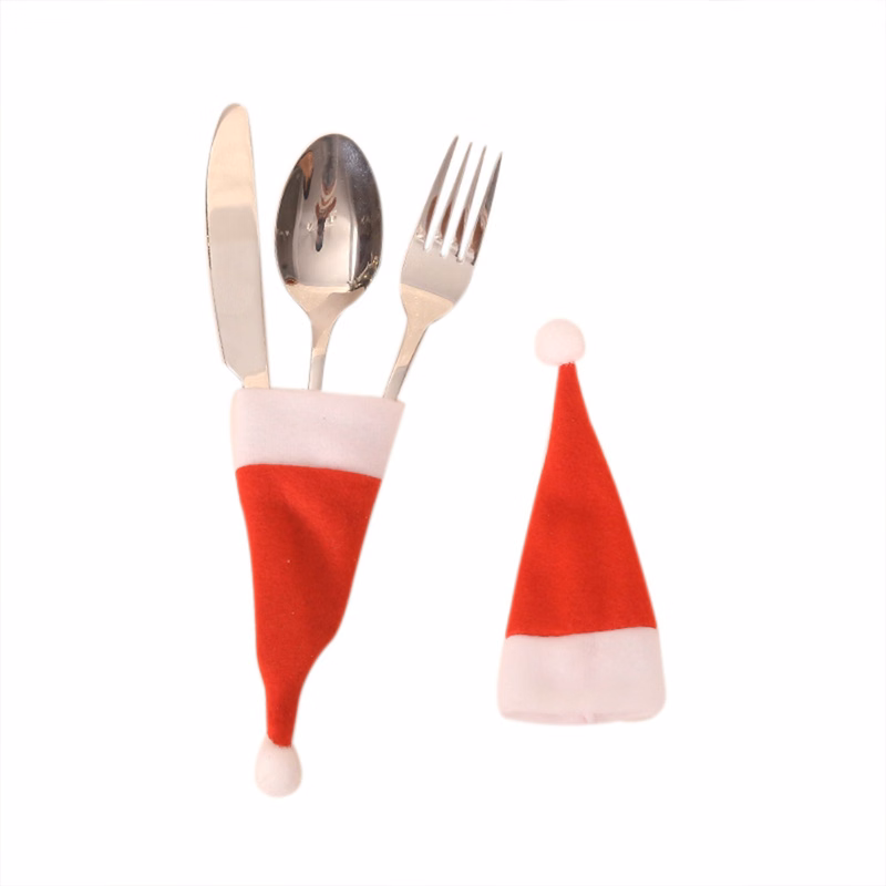 Christmas Hat Knife and Fork Holder