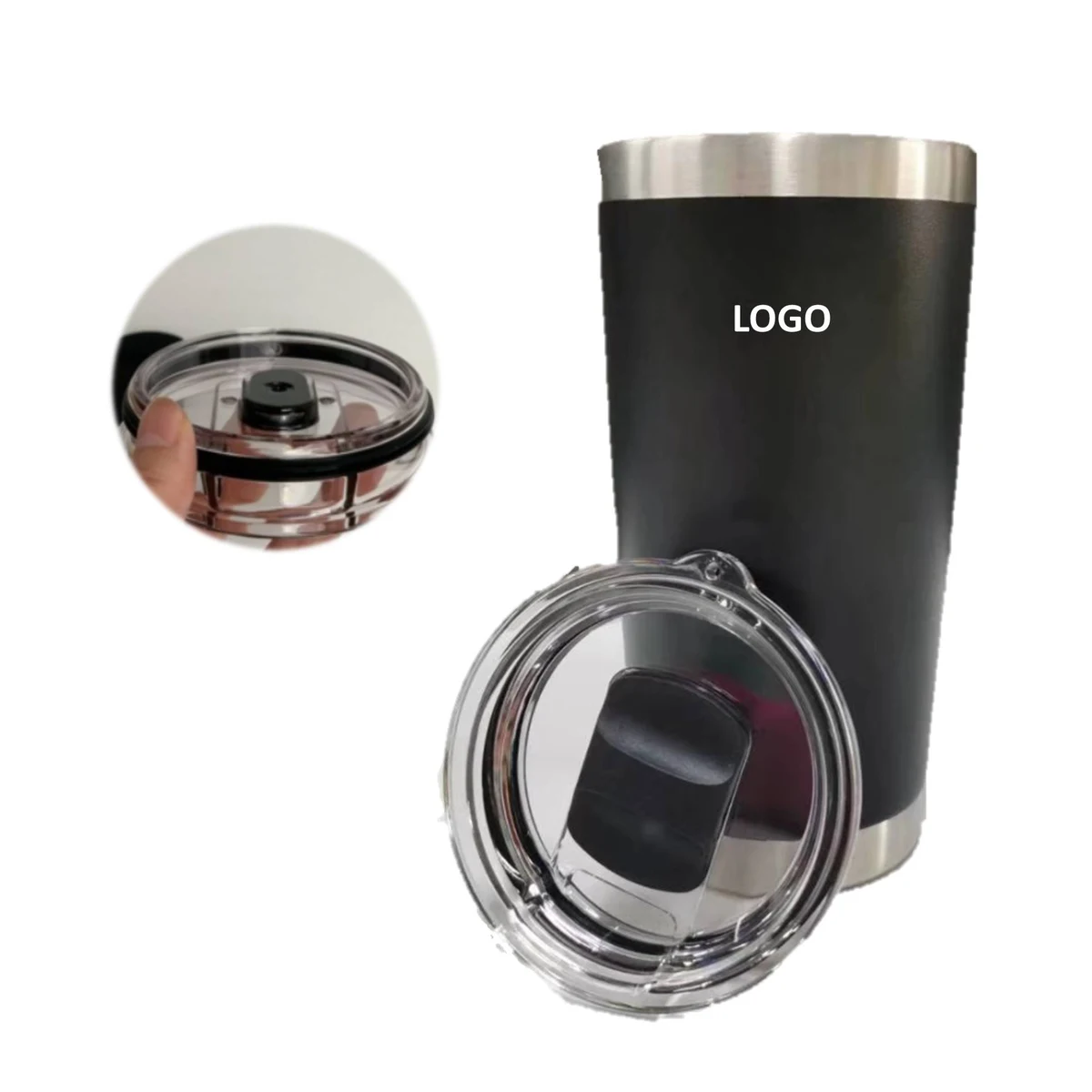 Portable 20 Oz. 30 Oz. Tumbler With Magnetic Lid 1