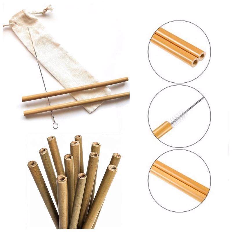 Set of 1 Bamboo Drinking Straws - Reusable & Organic