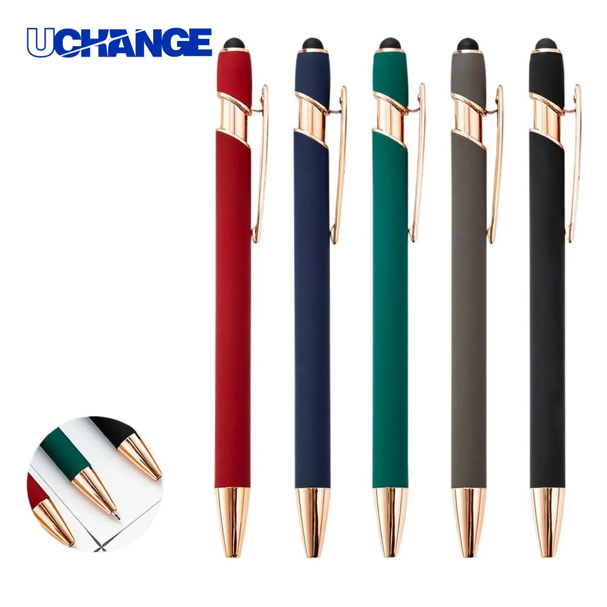 Laser Engraved Ballpoint Pen W Stylus, custom pen with logo imprint 1