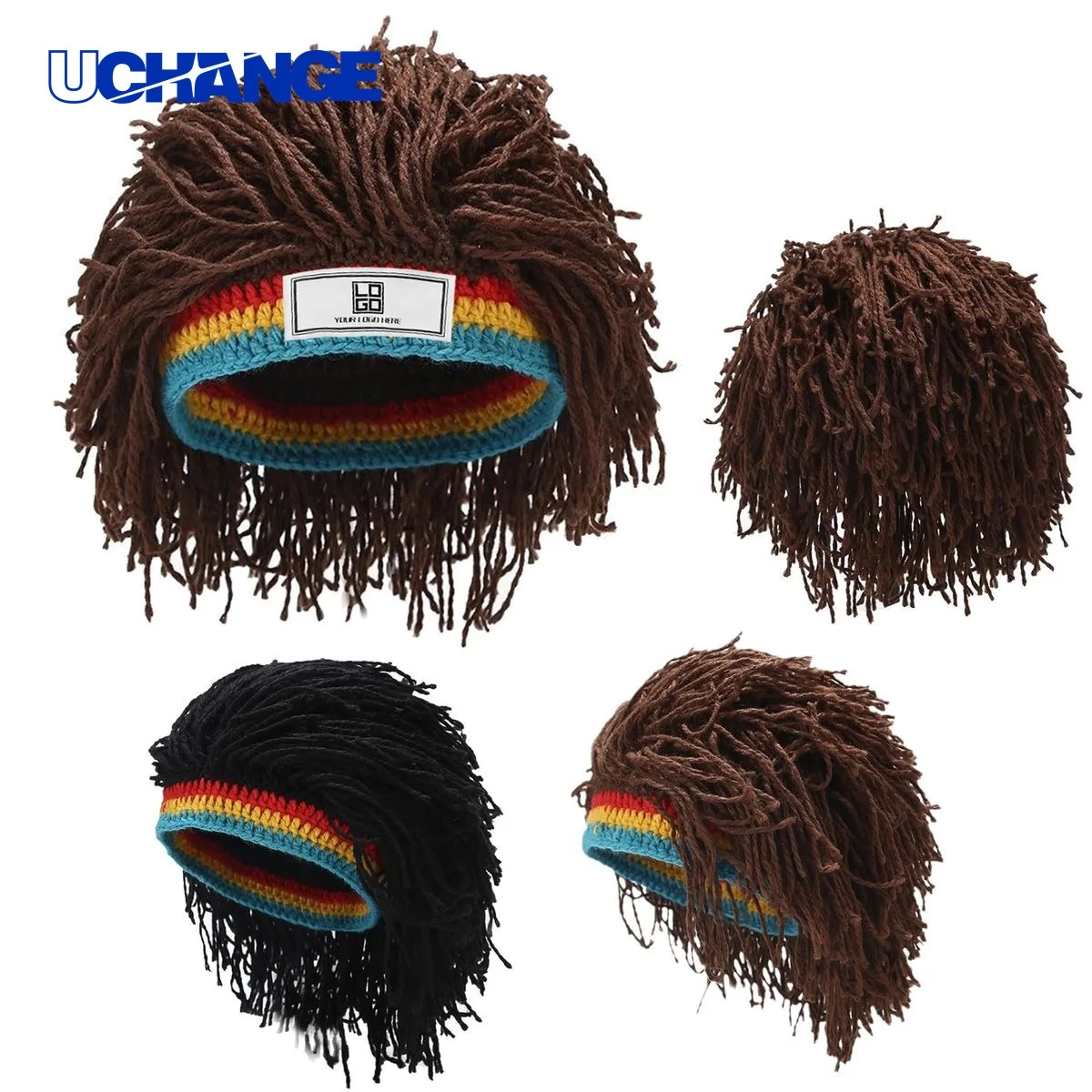 Knit Wig Hat with Dreadlocks 1