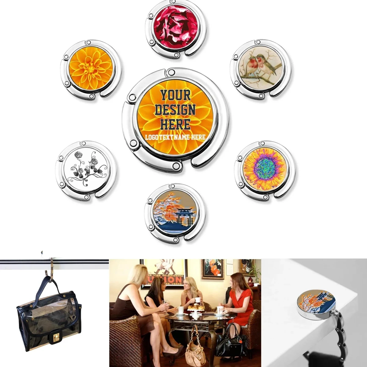 Foldable Bag Purse Hanger 1
