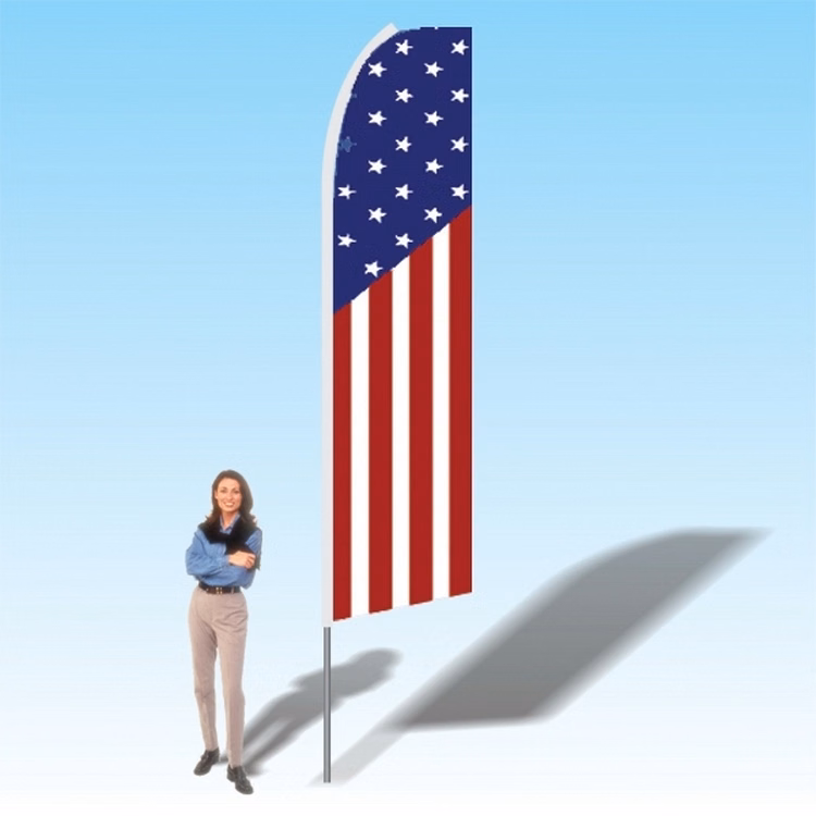 15FT Self Storage Red Blue Advertising Banner Flag