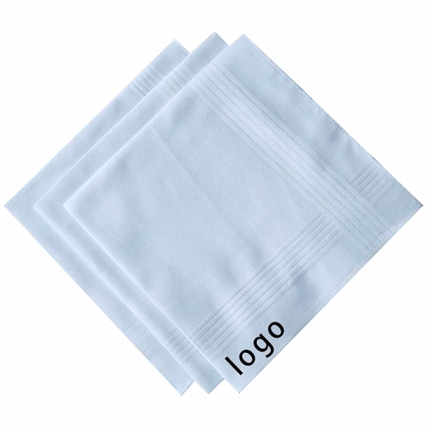 Custom 15.75" Premium 60s Cotton Handkerchief — Gentlemen's Professional Pocket Accessory