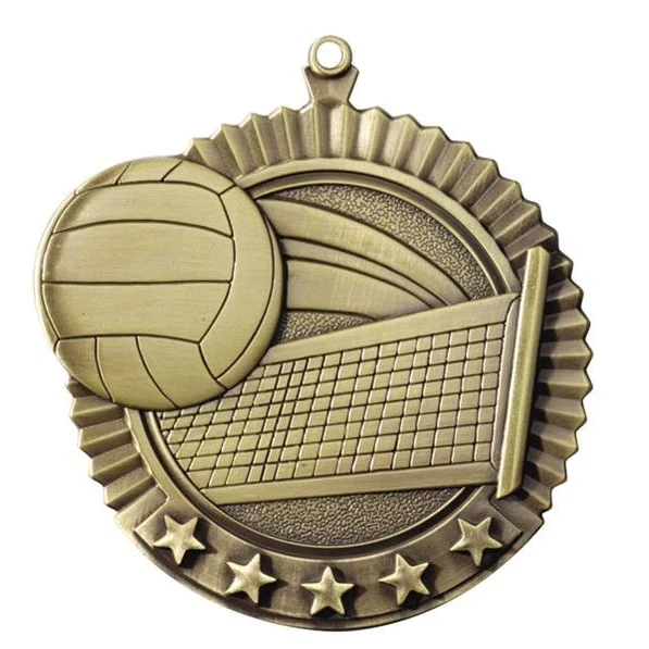 Volleyball Star Medal 2 3/4" 1