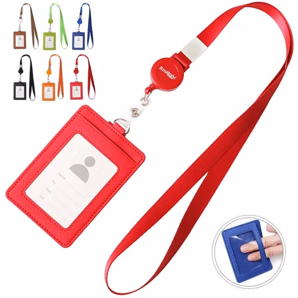 Custom Retractable ID Badge Holder with Fabric Lanyard — Corporate Identity Accessory