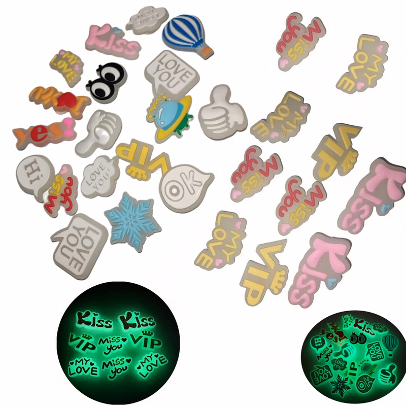 Custom PVC Shoe Charms Glow in the Dark/ SHAPE