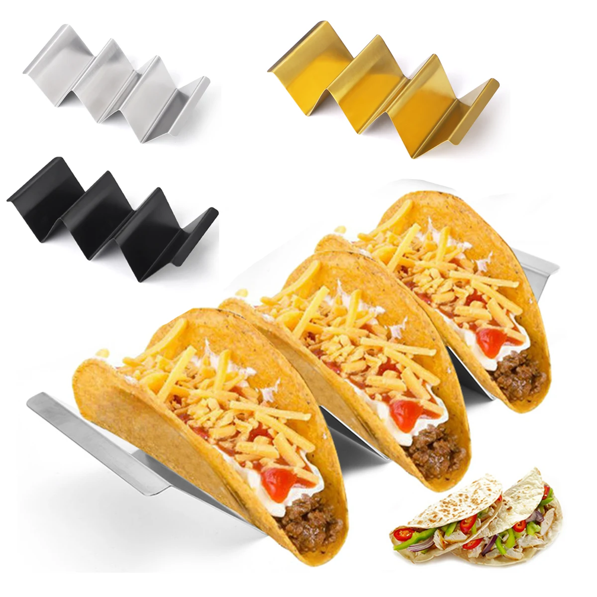Stainless Steel Taco Holder 1