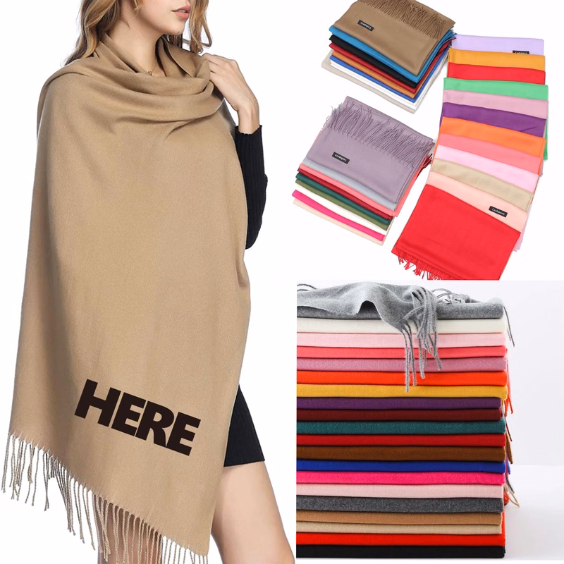Embroidery Pashmina Shawl Wrap Cashmere Feel Scarf MOQ 50pc