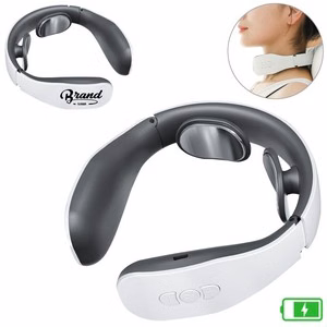 Rechargeable Electric Pulse Neck Massager With Magnetic Electrode Pads