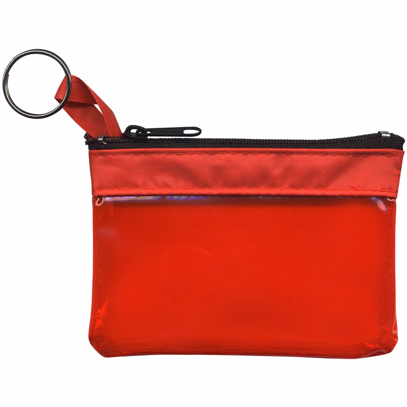 The Rainbow Translucent/ Crystal Clear Zip Pouches w/ Key Ring