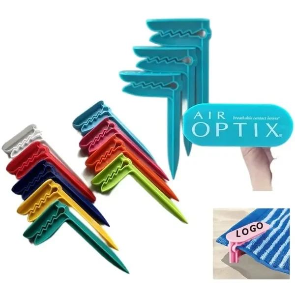 Custom Large Durable Plastic Towel Clips Set — Beach Travel Organization Giveaway 1
