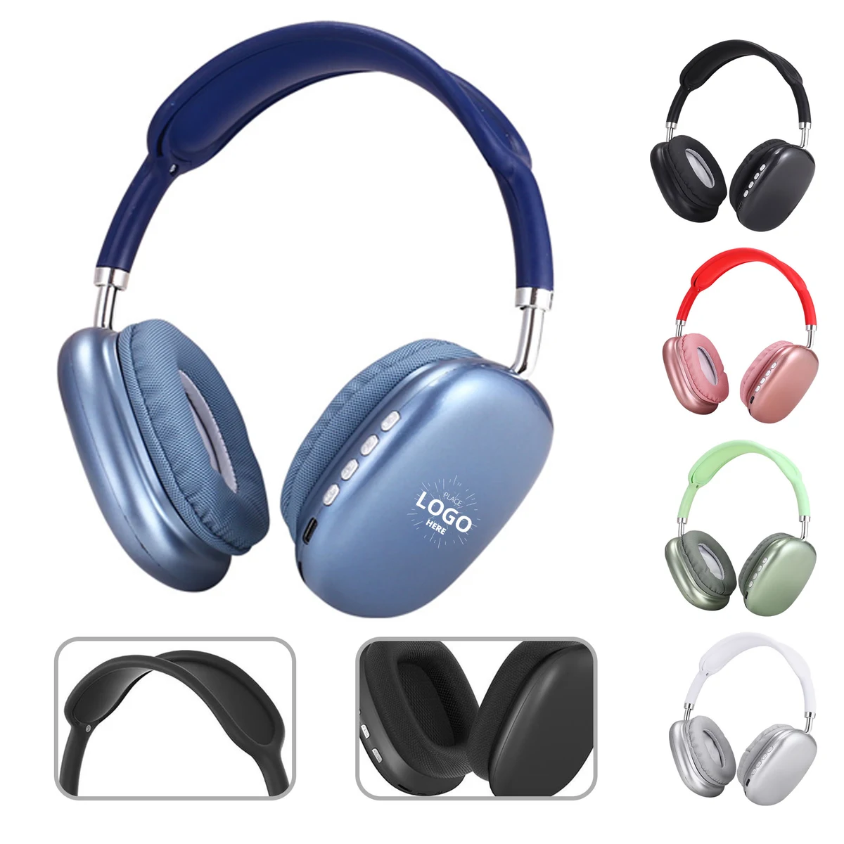 Foldable Bluetooth Headphones with Padded Ear Cushions 1