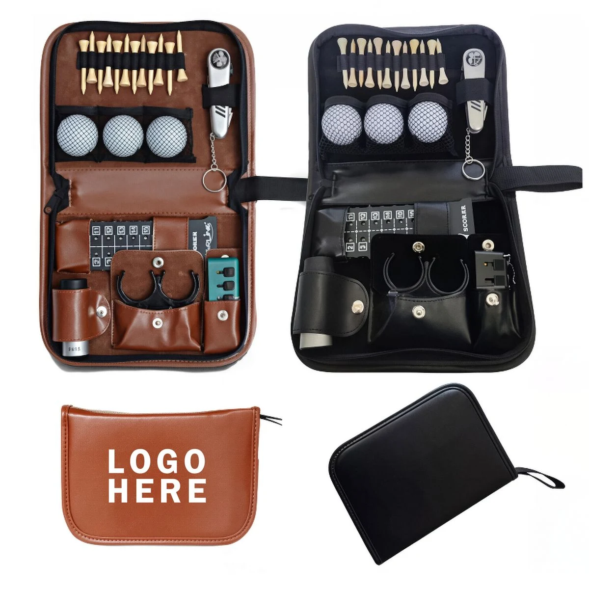 Leather Golf Accessory Organizer Pouch 1