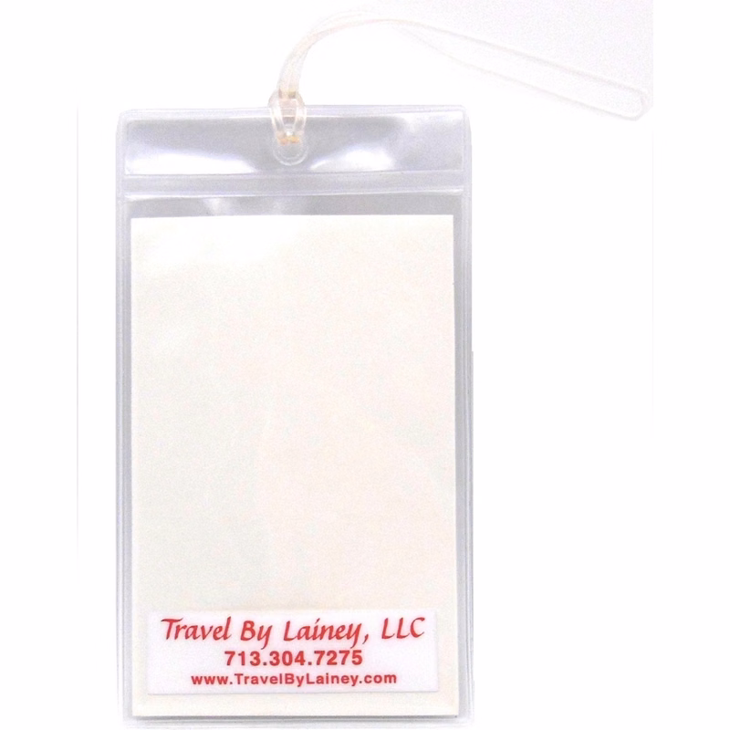Blank Cruise Luggage ID Tag W/ Plastic Loop