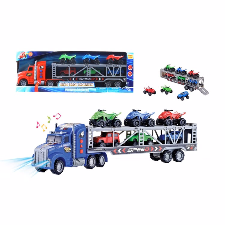 Semi Carrier Vehicle Set - Assorted Friction Powered 21"
