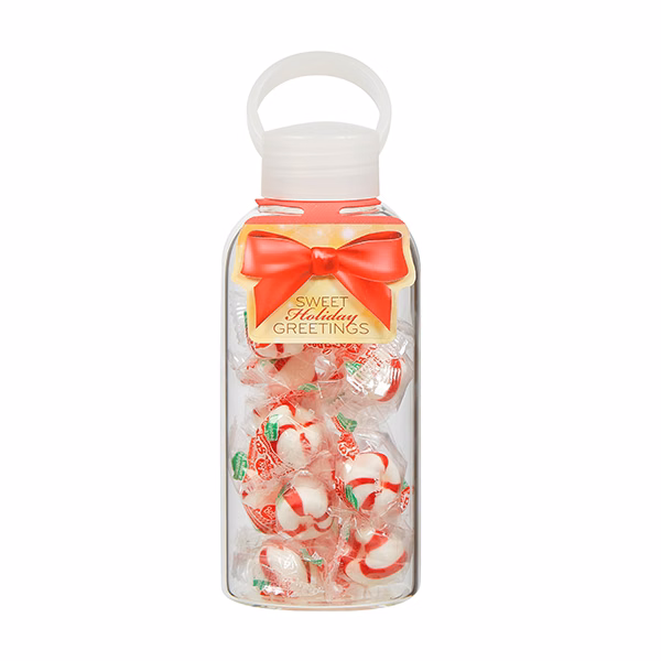 8 oz Kraver Bottle Peppermint Puffs Candy Set