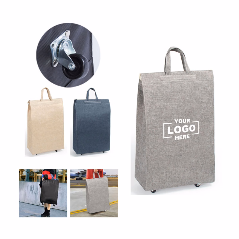 Small Wheel Boarding Travel Bag Collapsible Shopping Tote