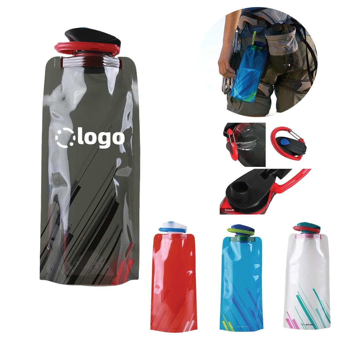 23Oz Collapsible Canteens Water Bag 1