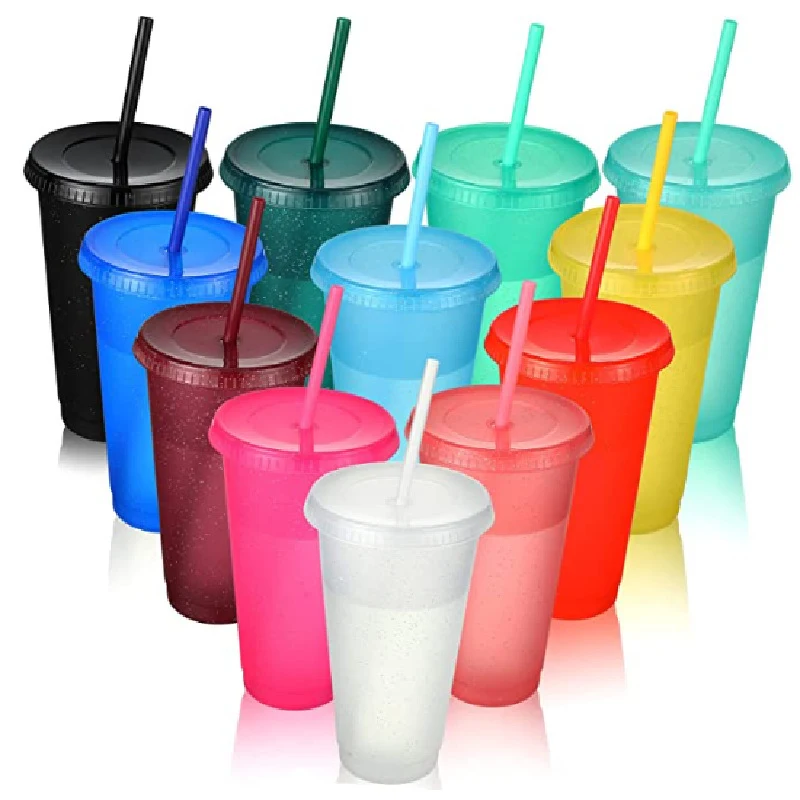 Mood Color Changing Stadium Cup with Lid & Straw 1