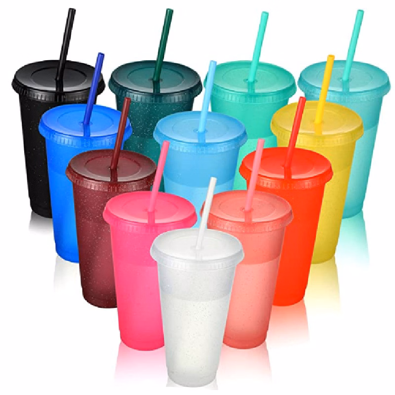 Mood Color Changing Stadium Cup with Lid & Straw