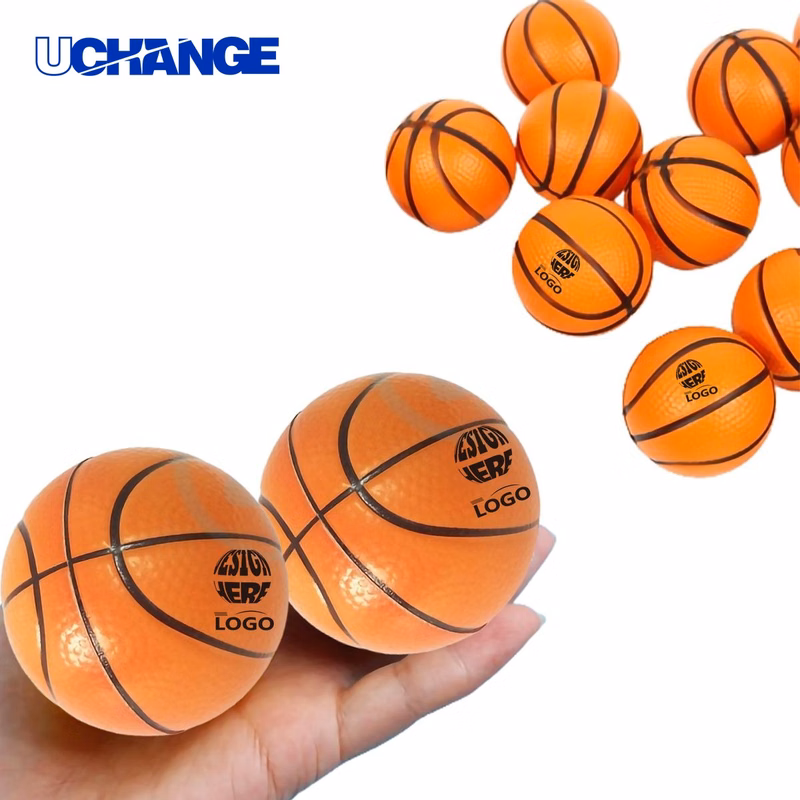 2.4" PU Foam Mini Basketball Stress Reliever Ball