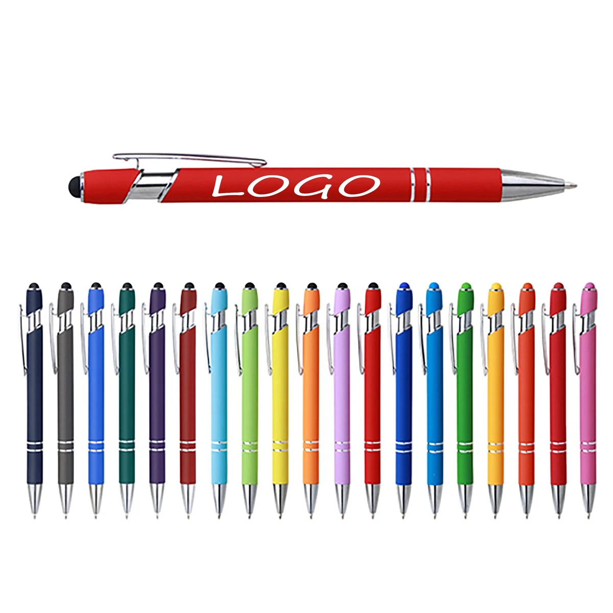 MOQ 100pcs Multi Color Metal Touch Screen Ballpoint Pen 1
