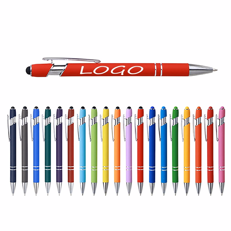 MOQ 100pcs Multi Color Metal Touch Screen Ballpoint Pen
