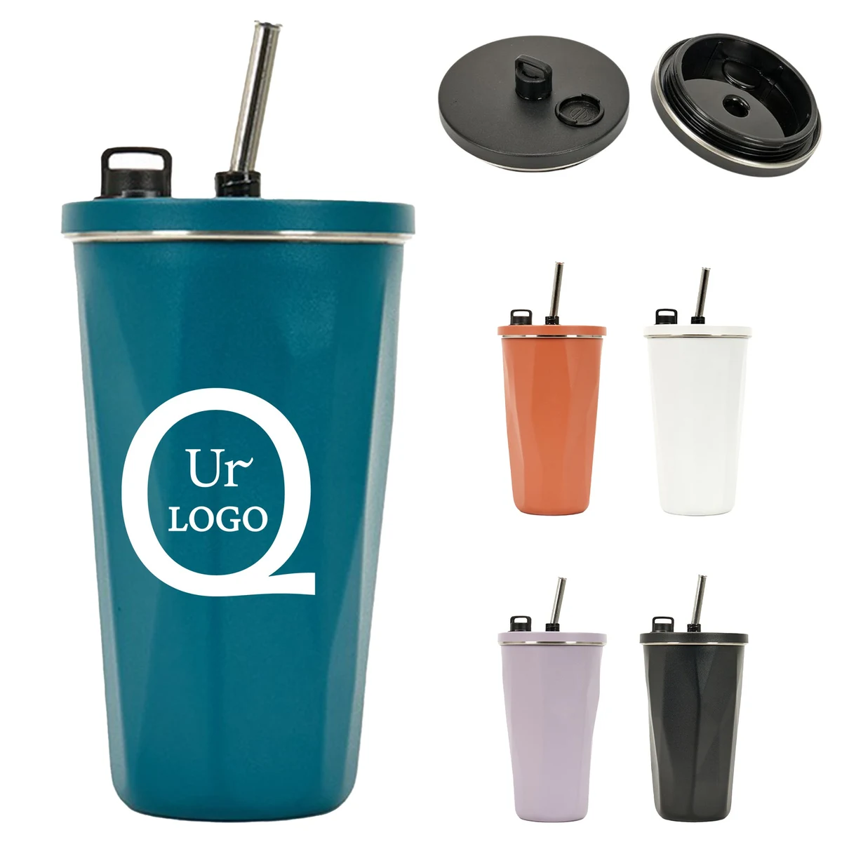 20Oz Diamond-Shaped Sippy Coffee Cup 1