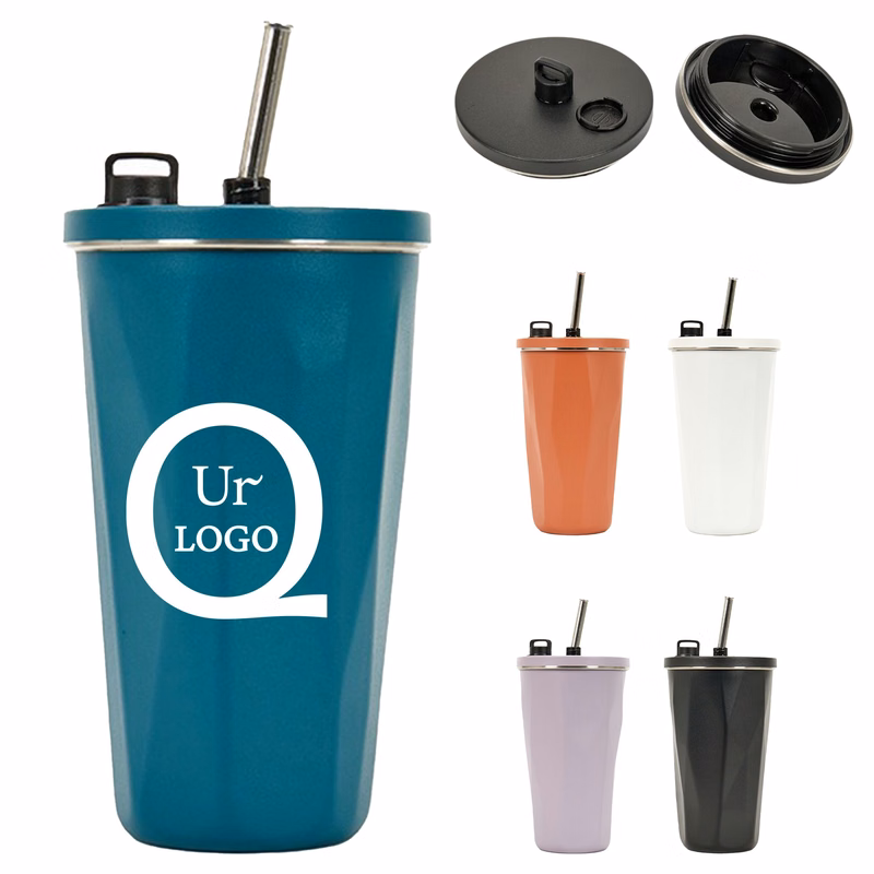 20Oz Diamond-Shaped Sippy Coffee Cup
