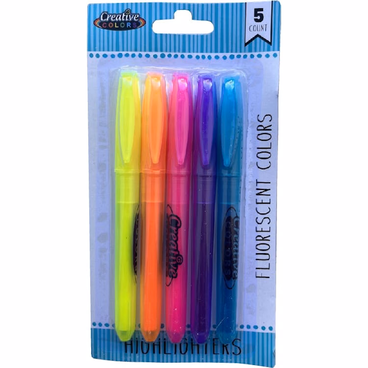 Highlighters - 5 Colors Pen Style