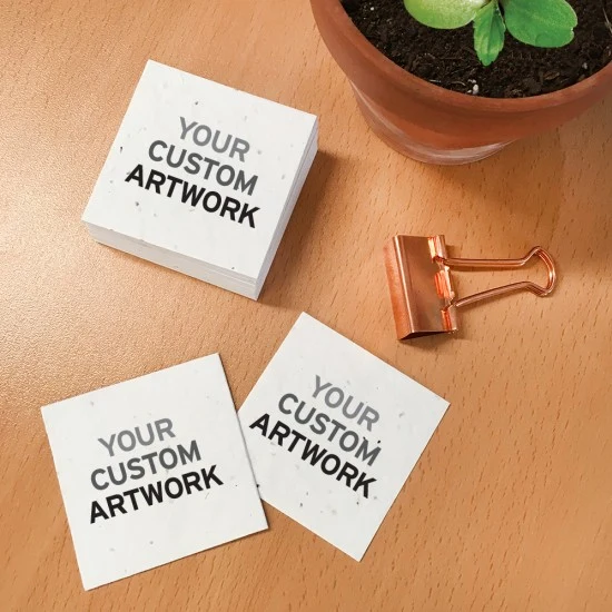 Double-Sided Plantable Square Business Cards 1