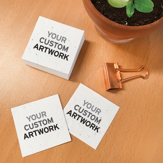 Double-Sided Plantable Square Business Cards