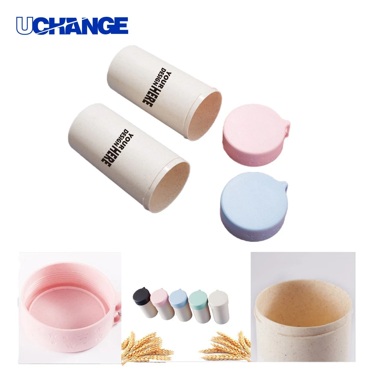 Wheat Water Bottle Cup Container 1