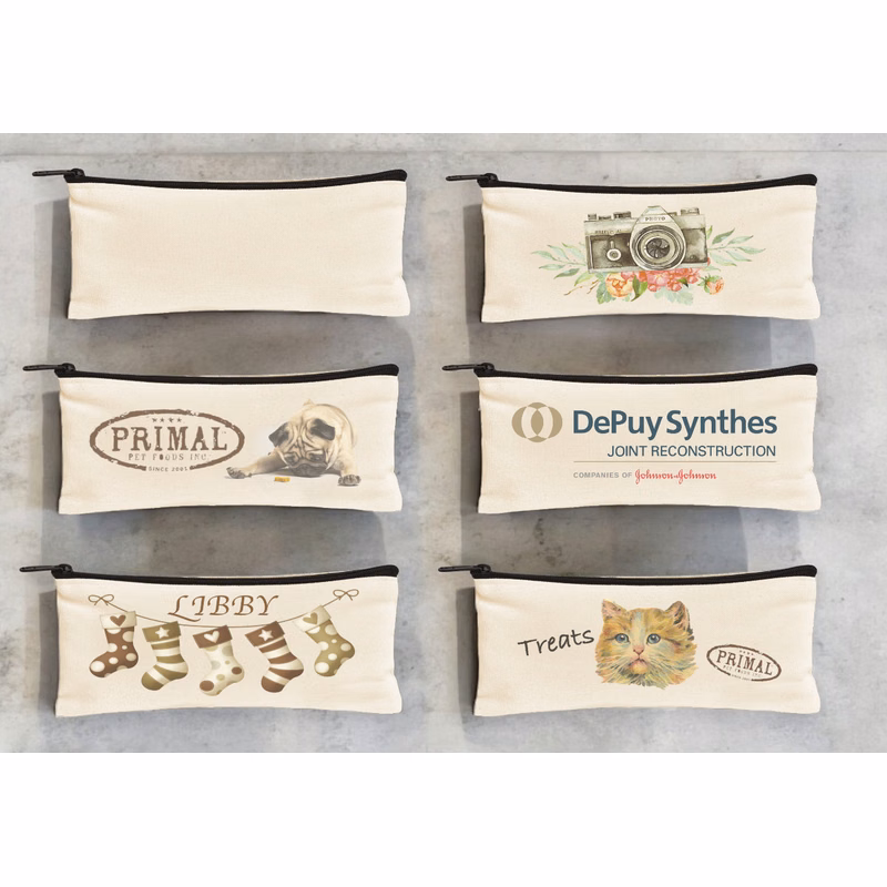 Canvas Utility with Black Zipper