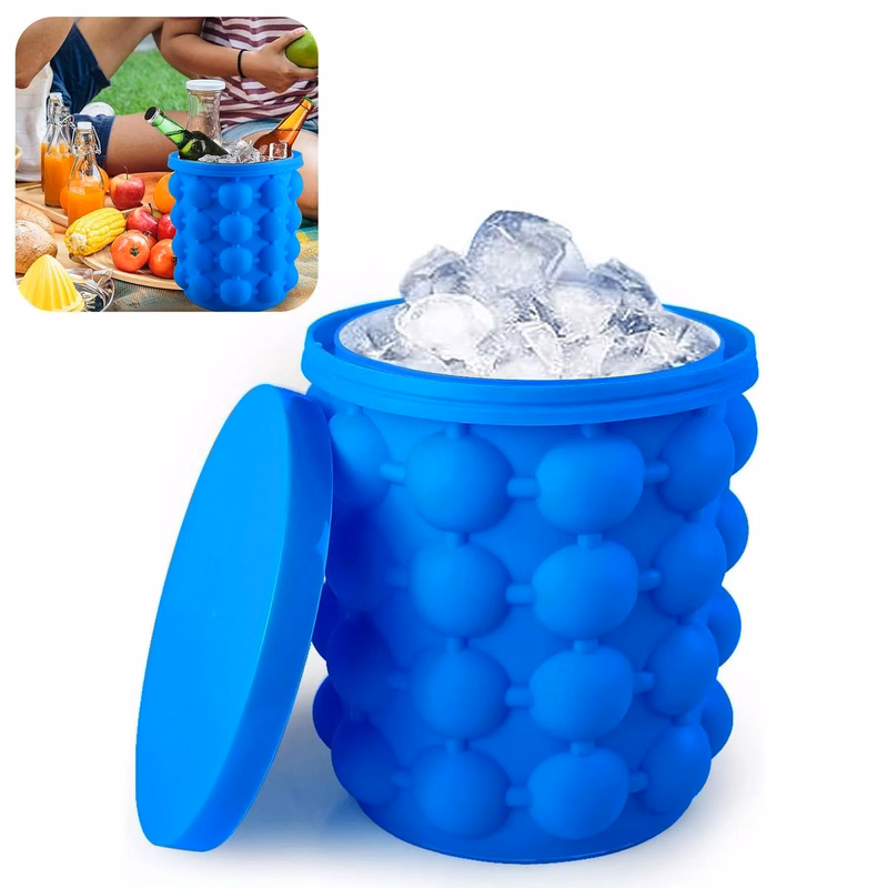 Silicone Ice Bucket Cup with Lid