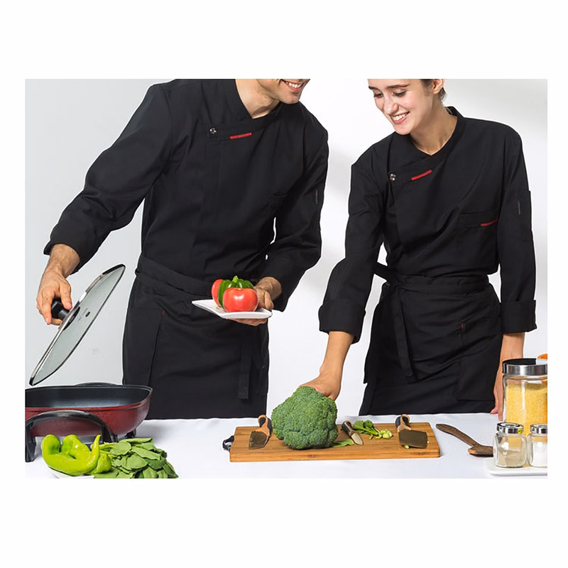 Chef's Long-Sleeved Men's and Women's Clothes Uniforms(XL-3XL)