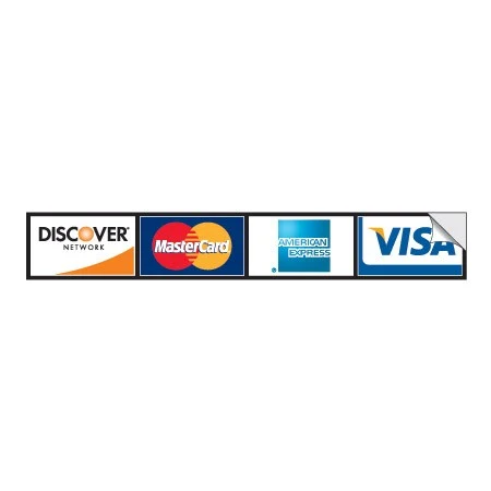 4-Logo Horizontal Credit Card Decal 1
