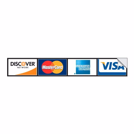 4-Logo Horizontal Credit Card Decal