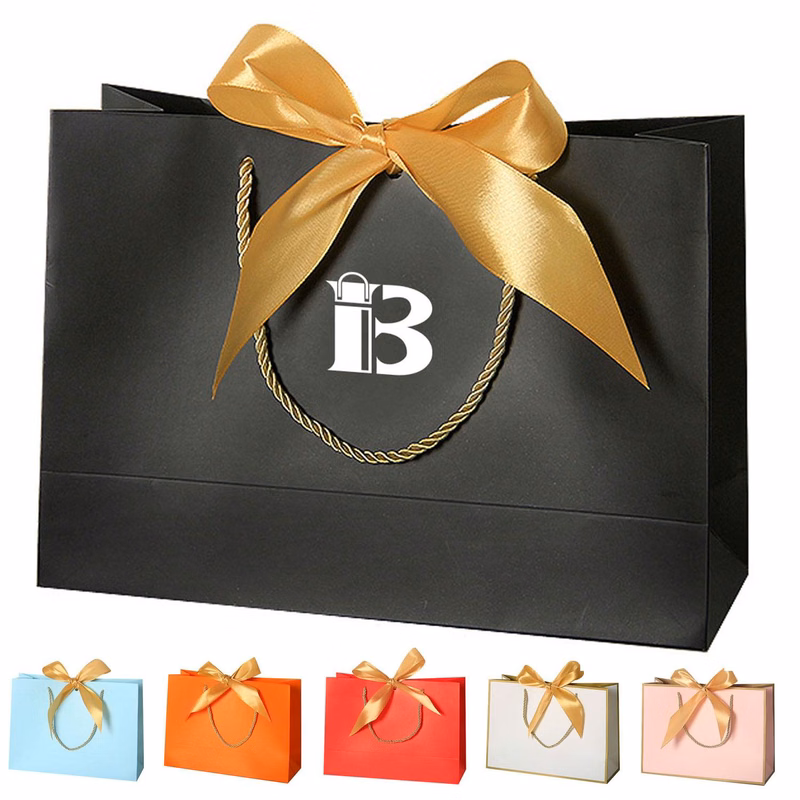 Waterproof Bow Thick Paper Gift Bag